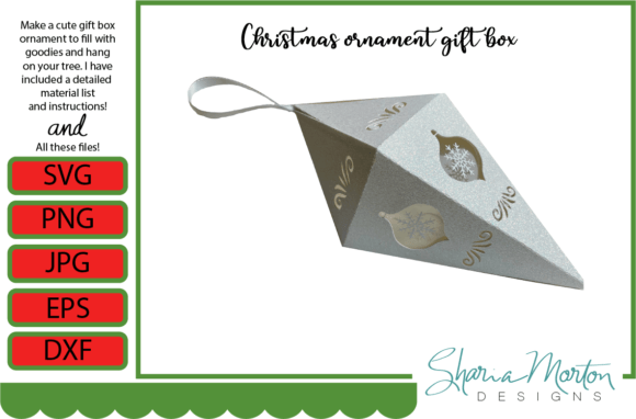 3D SVG Christmas Ornament Gift Box Design for Content Creators