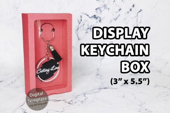 3D SVG Keychain Box Template for Gift Boxes and Branding