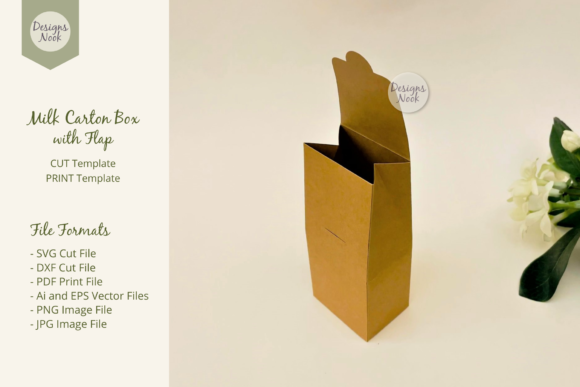 3D SVG Milk Carton Box Template for Creative Branding and Marketing