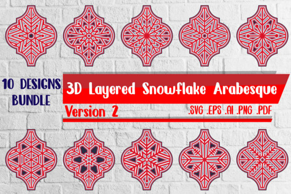 3D SVG Snowflake Bundle for Festive Crafting