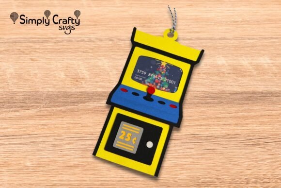 Arcade Gift Card Holder: A Nostalgic 3D SVG for Birthday Branding