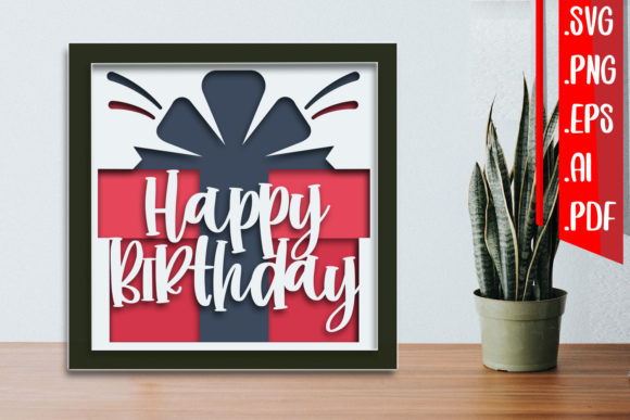 Birthday Layered Papercut 7: A Versatile Graphic Design Asset for Crafty Creations