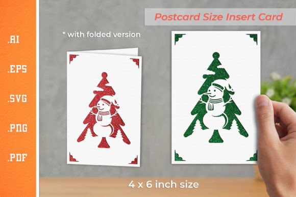 Christmas Insert Card Paper Cut SVG 4: A Festive Graphic Asset for Local Business Branding