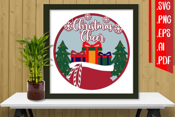 Christmas Layered Papercut 14 - 3D SVG Graphic Design Asset