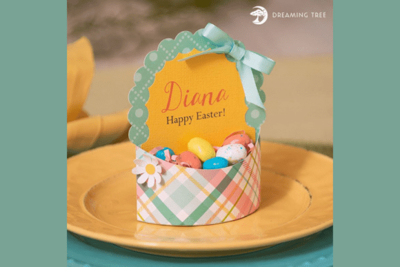 Easter Basket Place Card 3D SVG: A Festive Craft Asset for Spring Projects