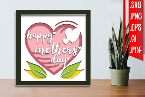Enhancing Mother’s Day Branding with a Layered Papercut Design for Laser Cutting
