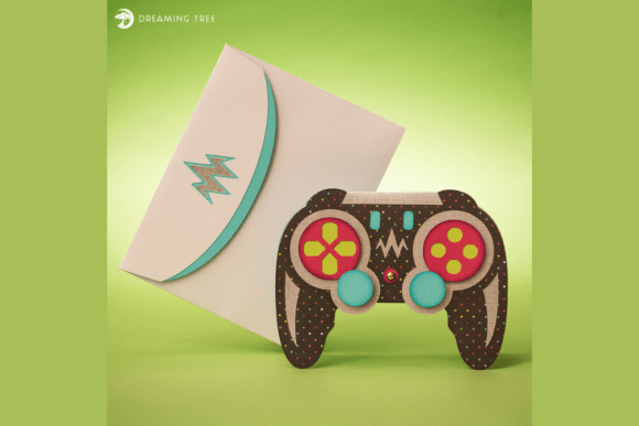 Gaming Gift Card Holder SVG: A 3D Greeting Card Design for Creative Makers