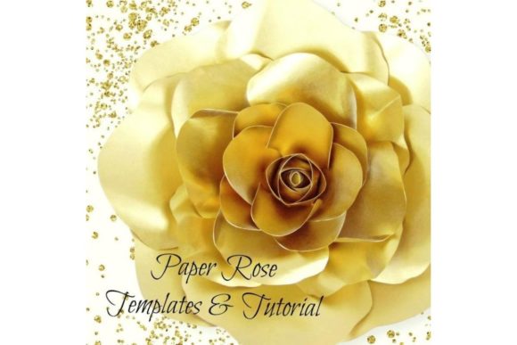 Gold Rose Sybelle 3D SVG Paper Flower Templates Review