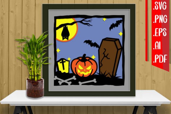 Halloween Layered Papercut 16 ā A 3D SVG Design for Shadow Box Content