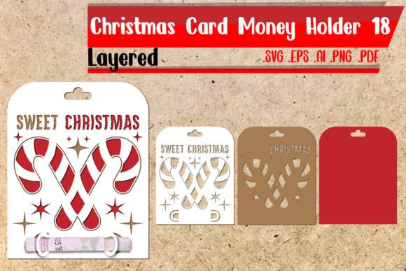 Sweet Christmas Card Money Holder Layered 3D SVG Design Review