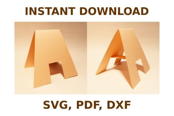 Tent Display Stand Template: A 3D SVG Shape for Small Business Branding