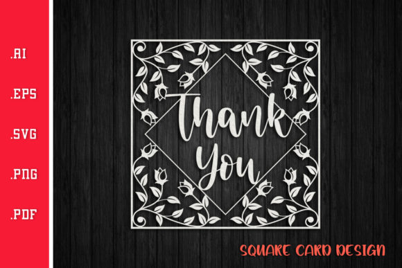 Thank You Card Paper Cut SVG for Crafts and Graphics