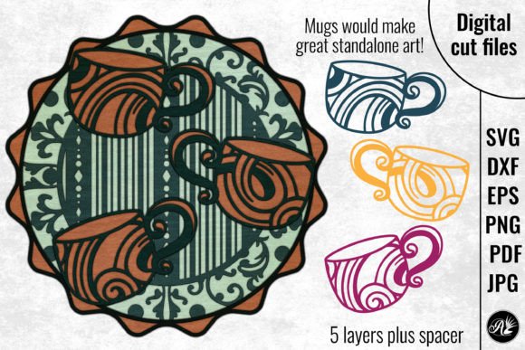 Three for Tea 3D SVG Shapes: A Victorian-Inspired Graphic Design Asset Review
