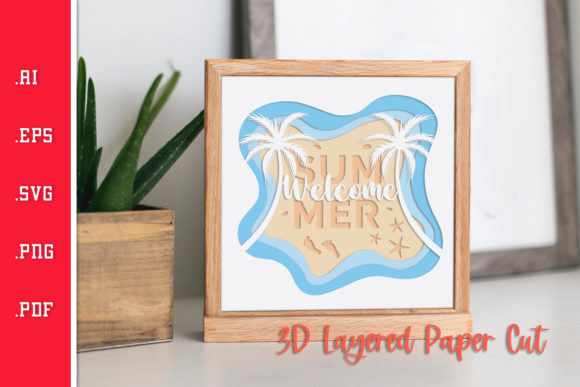 Welcome Summer - 3D Layered Paper Cut Review